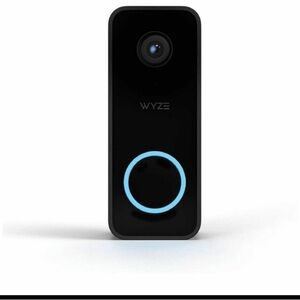 Wyze Smart Video Doorbell - Black with Green Accent Icons
